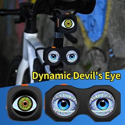 Bicycle Dynamic Devil Eye Light Bicycle Light 3D Lens Dynamic Pupils Headlight Motorcycle LED Light Remote Modification