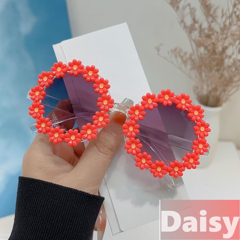 

Детская мода, солнцезащитные очки Daisy, милые, в круглой оправе, солнцезащитные очки для детей, детские, с подсолнухом, уличные, UV400, очки