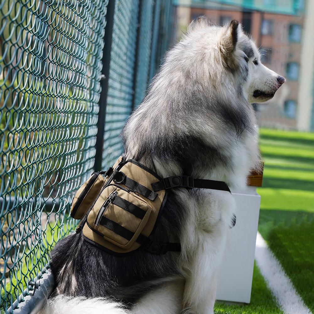 The new dog backpack goes out to walk the dog, the snack bag is explosion-proof, and the pet self-backpack dog bag is small, medium and large dogs.
