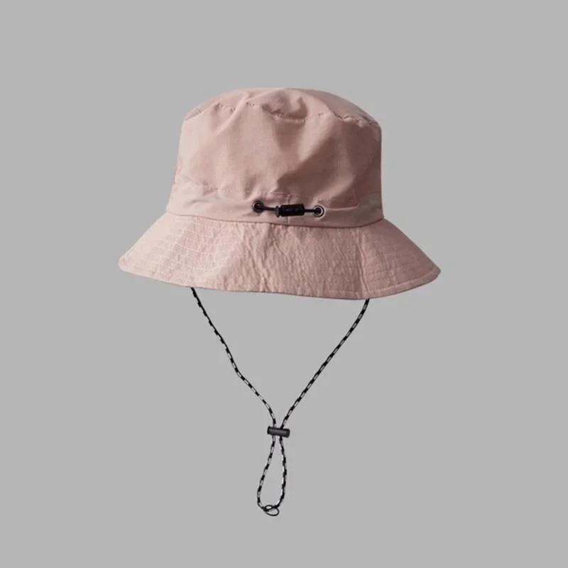 Summer Foldable Bucket Hat for Women Men Light Waterproof Beach Caps with Hook Adjustable Anti-UV Face Protection Fishing Hats