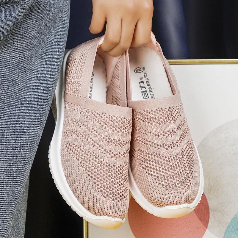 Wsuwane damskie buty letnie ażurowe oddychające buty z siateczki jeden pedał buty dla mamy buty do pracy buty codzienne miękka podeszwa lekkie antypoślizgowe