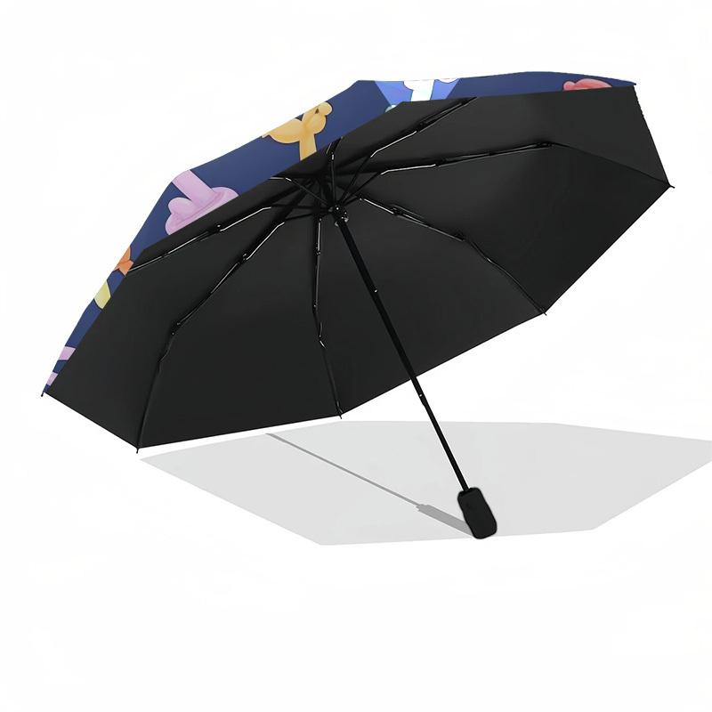 1pc Balloon Animals and Flowers Pattern Umbrella with Plastic Handle, Suitable for All Seasons Outdoor PT428