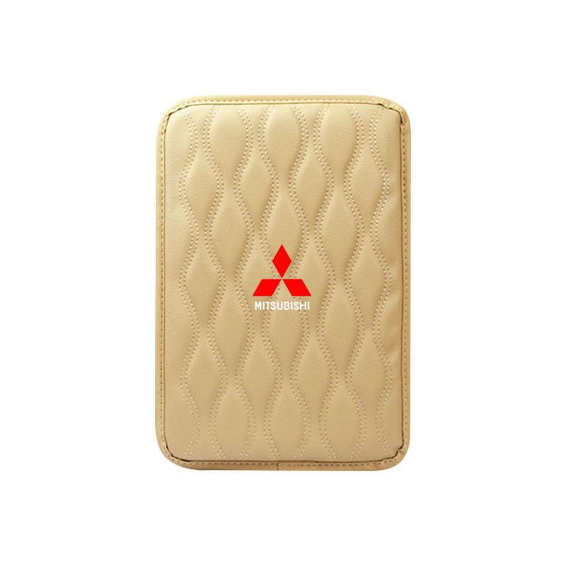 

Car Center Console Cover Leather Armrest Mat Arm Storage Box Mat Caps For Mitsubishi ASX Lancer Outlander Pajero EVO EX Lancer Type24 бежевый