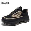 Chunky Sneaker Plus Size 45 Men Designer Sport Shoes Fashion Casual Leather Fabric Height Increased Flat Platform Shoes