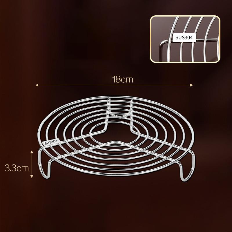 304 Stainless Steel Round Steamer Rack Kitchen Multifunction Pot Steaming Tray Dumplings Eggs Grill Stand Pressure Cooker Trivet