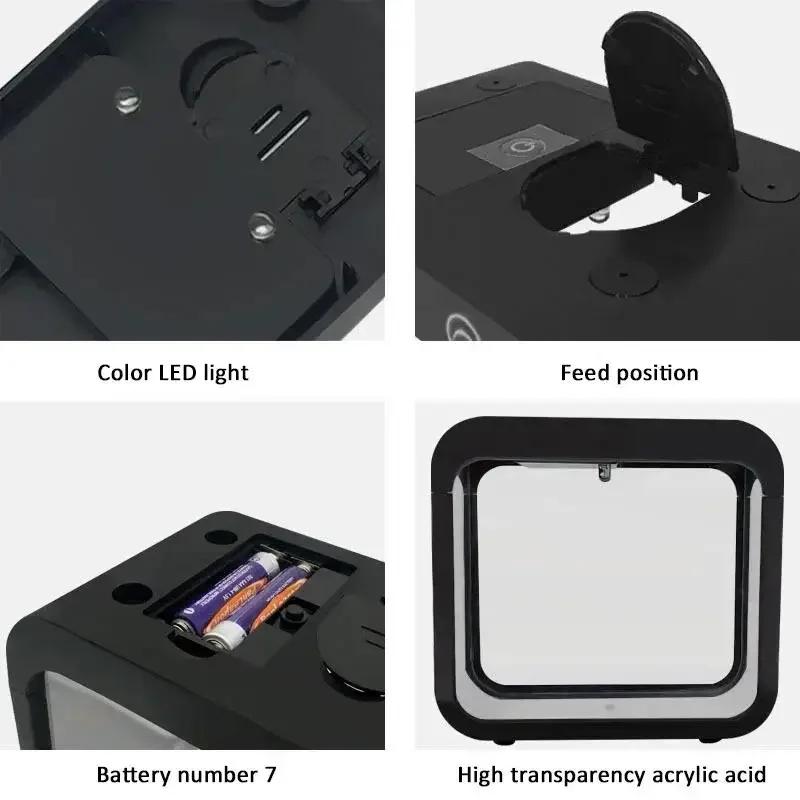 Kreatywne akwarium Przezroczyste małe akwarium LED Światło Betta Hodowla Box Złota rybka Mini akwarium Klocki budowlane Izolacja Box