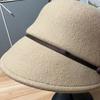 Autumn and winter new wool felt hat retro equestrian hat women's versatile face small short brim cap women's small fragrance