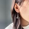1 Pair Of Classic Punk Style Alloy Silver Plated Oil Drop Saturn Pendant Fashion Jewelry