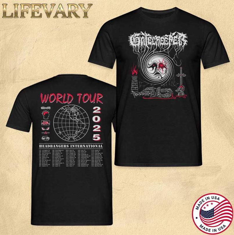 

Gatecreeper 2025 Knight Tour Tee Unisex Limited Edition Metal Concert Shirt Unisex T-Shirt XL