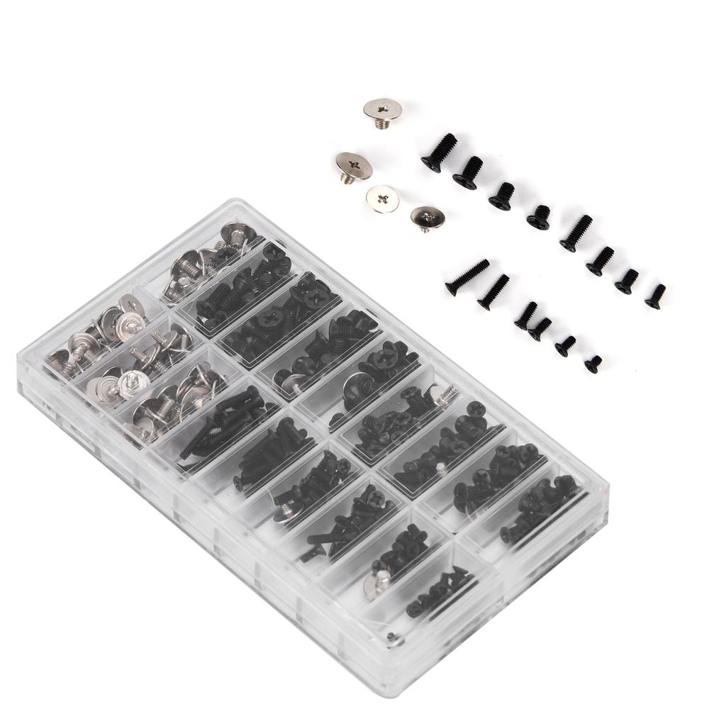 Kit di viti per computer da 360 pezzi, assortimento di viti a croce micro in acciaio legato, set di elementi di fissaggio M2, M2,5 e M3