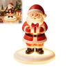 Xmas Tabletop Figurine Santa Claus with Warm LED Light Christmas Glowing Night Office Desk Ornament Light Decor Holiday Desktop for Home Bedroom