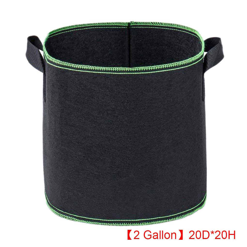 NEW Black Grow Bags 2 Gallon Heavy Duty Non Woven Cloth Planting Ponches Shape