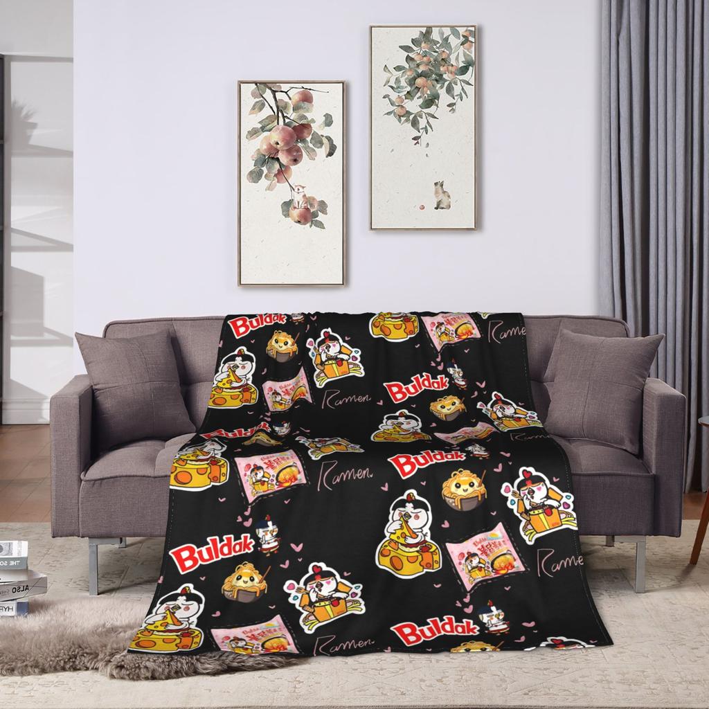 Buldak Spicy Ramen Coperta Calda Morbida Coperta Plaid Inverno Ragazzo Ragazza Soggiorno Copriletto Grafico