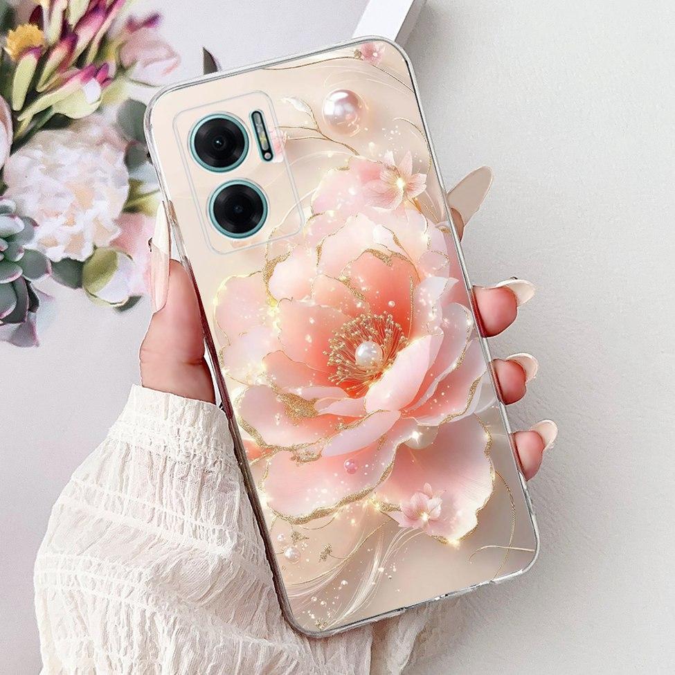 Clear For Redmi 10 5G 2022 Case Cover Luxury Butterfly Love Fashion Flowers Cool Lion Painted Casing 22041219G 22041219NY