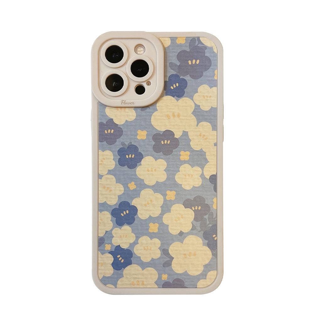 Temperament Florals Suitable for Iphone14 Mobile Phone Case Apple 11 Retro 16 All Inclusive 15 Promax Angel Eyes 8