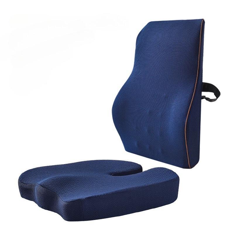 Office Sedentary Relief Set Seat Waist Cushion Chair Back Pillow Ergonomic Comfortable Lumbar Support Essential Aid