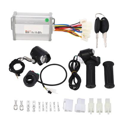 Electric Bicycle Controller Throttle Kit Brushed Set with Headlight Switch 48V 800W