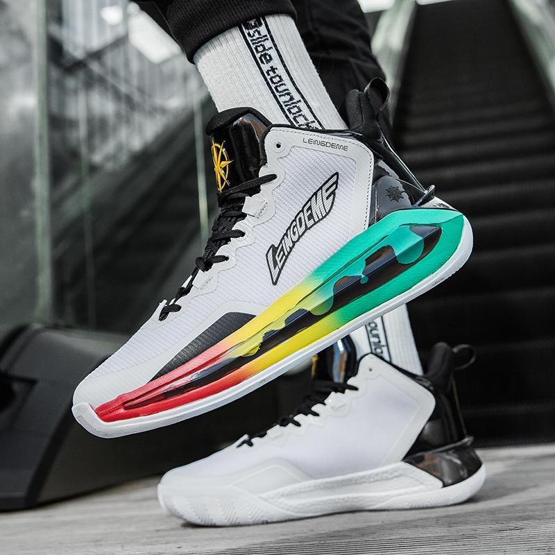 New breathable basketball shoes high top actual combat student male shoes sports professional shock absorption sports shoes