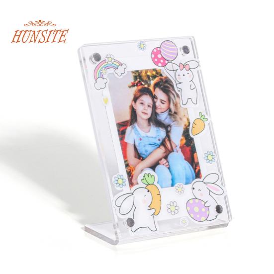 3-Inch Photo Frame, Cartoon Animal Pattern, Acrylic Display