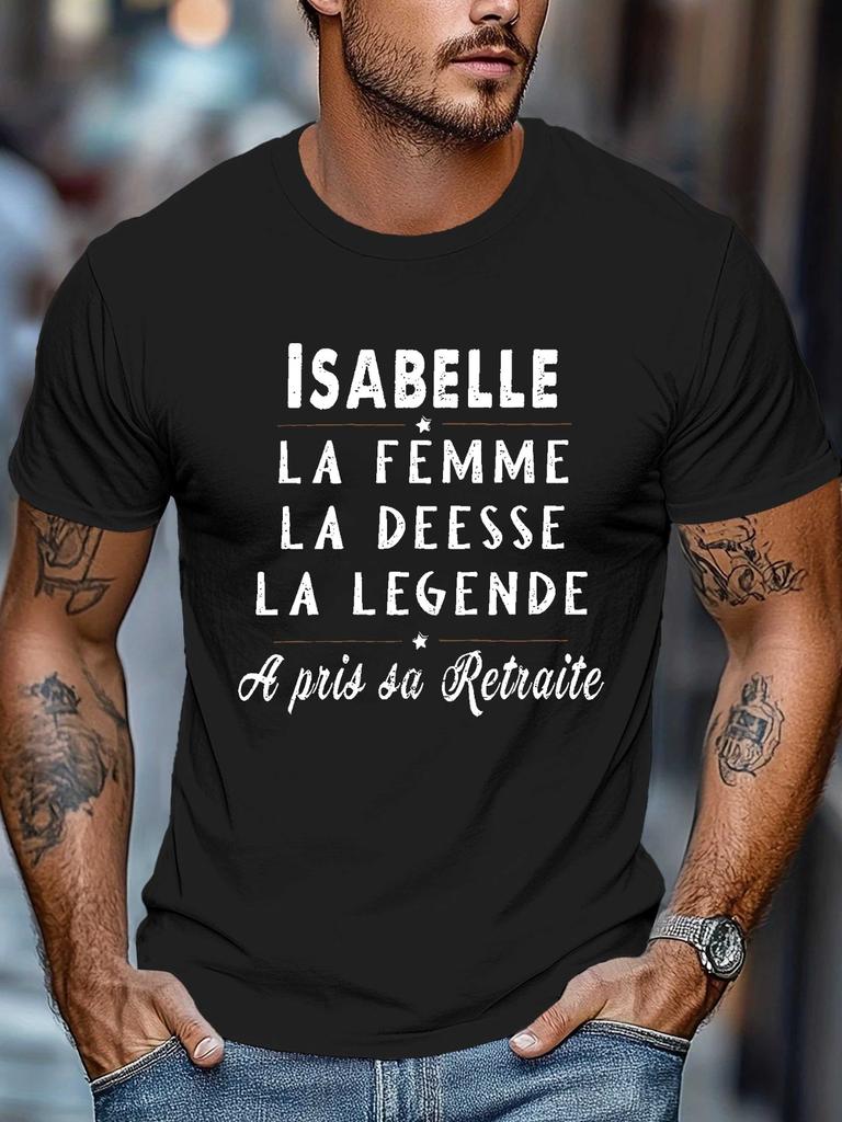 L HOMME LE MYTHE LA LEGENDE Crinkle Plus Size Men'S T-Shirt