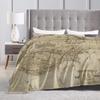 150*200cm Fade Resistant Middle Earth Map Lord Of Ring Style Blanket Warm Fur Plush Throw Blanket Soft Velvet Blanket