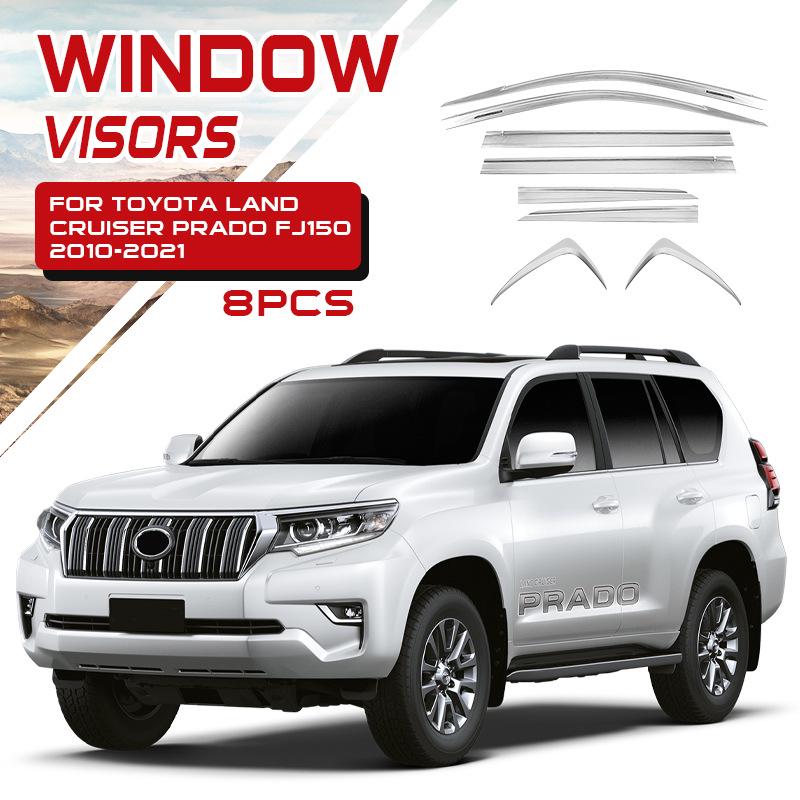Дефлекторы боковых окон Toyota Prado Land Cruiser LC300/LC200/LC250: Накладки на брови и солнцезащитные козырьки для автомобильных окон