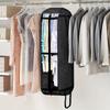 Heavy-Duty Oxford Hanging Garment Bag with Clear Window & Secure Buckle Straps - Half-Foldable Travel, Moving Closet Storage Bag