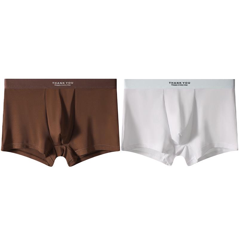 Men's Ice Silk Breathable Summer Boxer Briefs: Youthful, Simple, Comfortable Sportswear