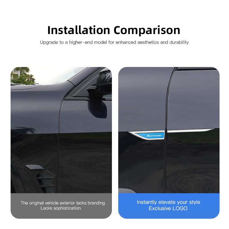 ALB1 Car Metal Emblem Sticker Automotive Styling Badge For Citroen C3 C5 C5X C4 e-C4 X e-C3 C-Elysee Berlingo C1 C-Crosser C6 C2 AIRC