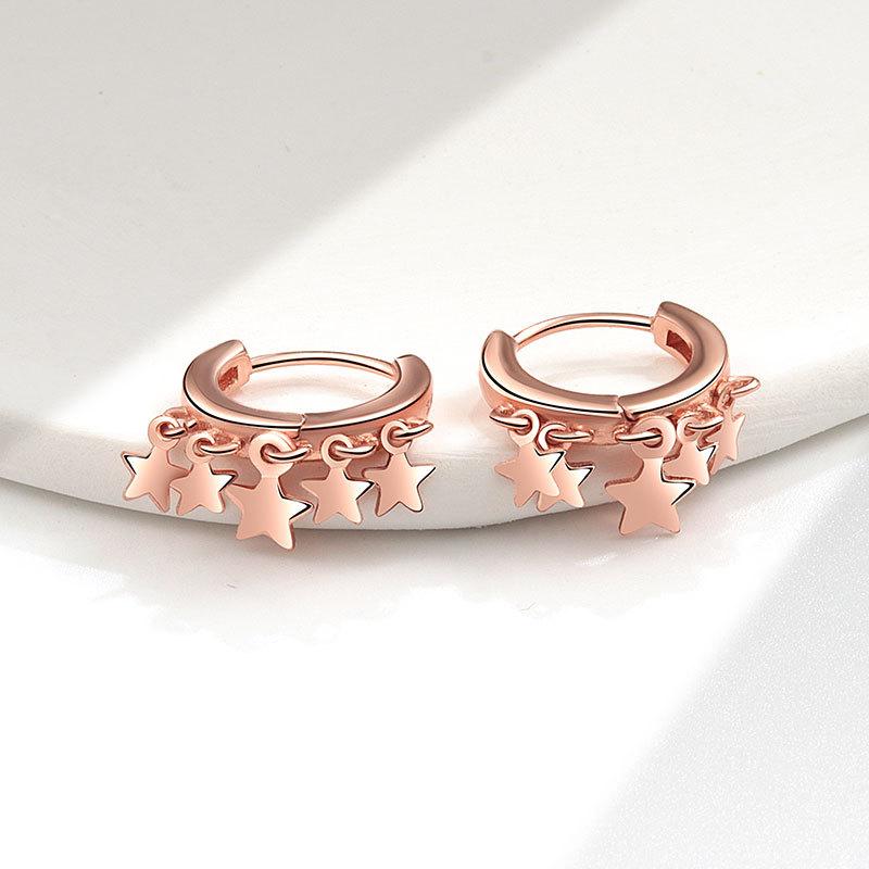 Minimalist Star Hoop Earrings For Women Cool Temperament Personality Simple Ear Cuffs Jewelry
