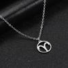 Teamer 12 Zodiac Stainless Steel Necklace Women Men Gemini Aries Libra Taurus Twelve Constellation Birthday Gifts Wholesale