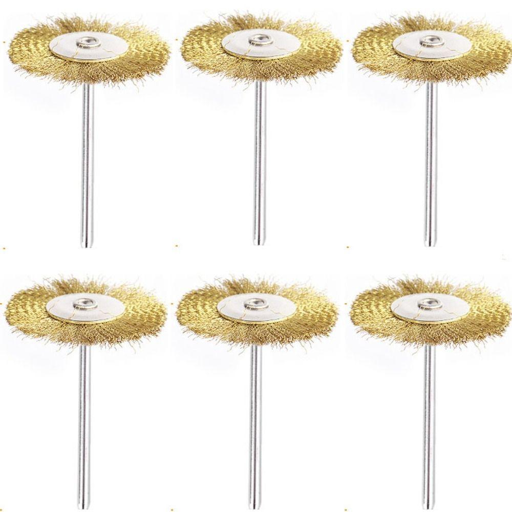 

20 шт. Латунные проволочные щеточные диски 3*25 мм Полировальные чистящие инструменты Роторный инструмент Латунный щеточный диск Проволочная щетка Ржавчина 20PCS