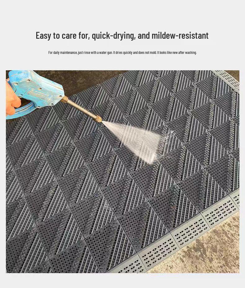 Commercial Anti-Slip Door Mat: Durable, Interlocking, Wear-resistant, Mud Scraper for Hotel & Office Entrances.