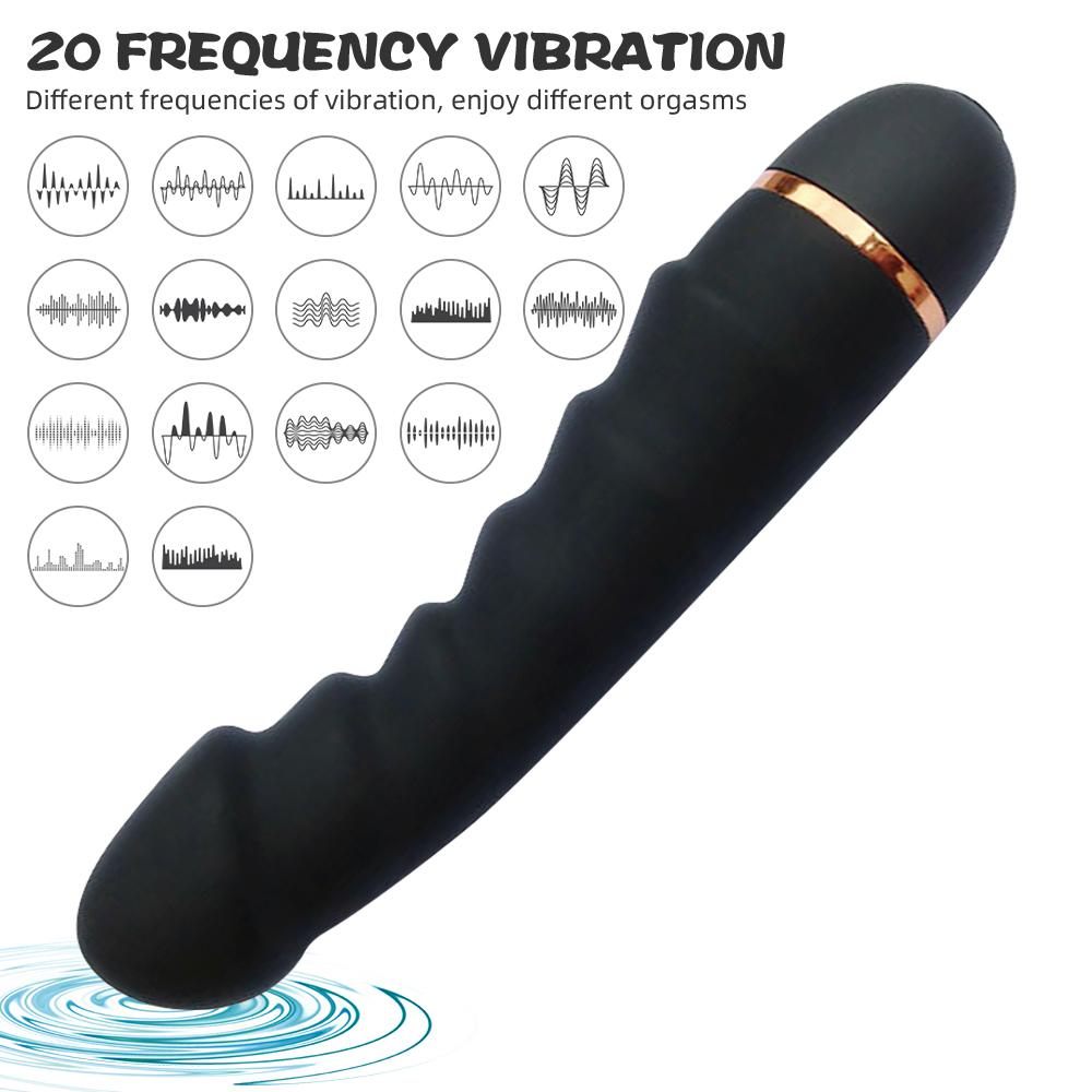 Powerful G Spot Vibrator for Deep Penetration Adult Sex Toys for Women Full Silicone Soft Vibrating Dildo Massager for Clitoral