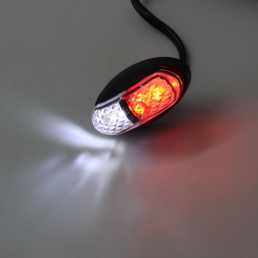 

10-30V Red+White LED Side Marker Lamp Clearance Light for Truck Trailer Caravan China Mainland