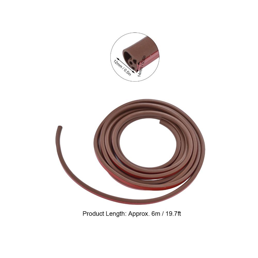 14mmx12mm Door Seal Strip Self Adhesive Sound Insulation Strip Weather Stripping Gap Filler