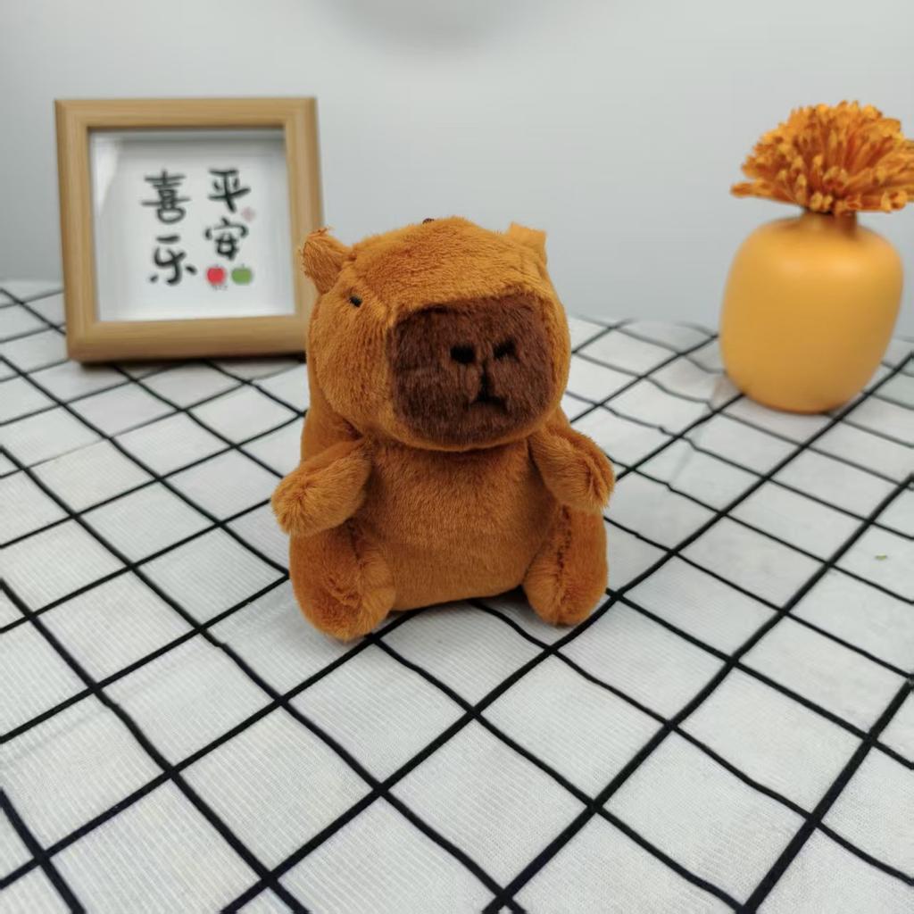 Creative Funny Karma Doll Pendant Plush Toy Capy Guinea Pig Schoolbag Accessories Cute Keychain Doll