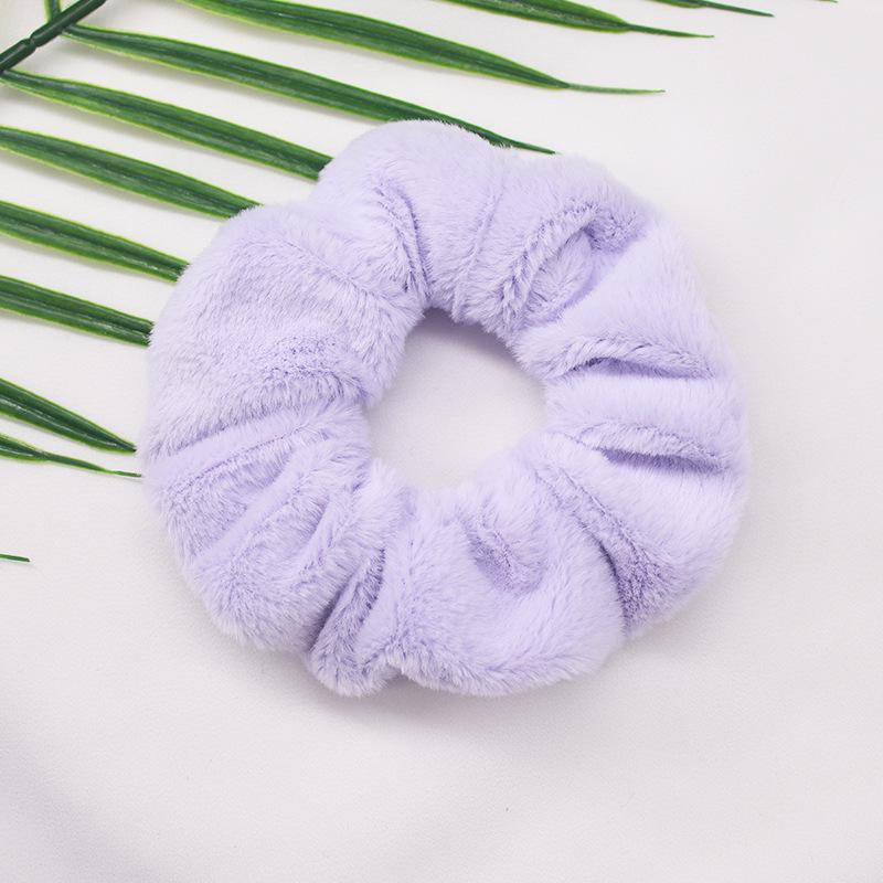 Korean Retro Plush Scrunchie for Girls - Jennie-Inspired Thick Ins Style Hair Tie