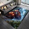 Retro Steam Train Pattern Rug Carpets for Bedroom Living Room Bathroom Mat Creative Door Mat Cloakroom Home Decor Area Rug