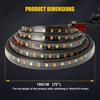 2PCS 70 Inch LED Side Maker Light Truck LED Running Board Lights Amber/White USA