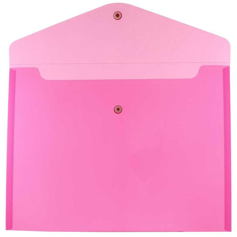 A4 Clear Document Bag Paper File Folder Stationery School Office Letter Envelope Folder Translucent Case PP 6 Candy Colors