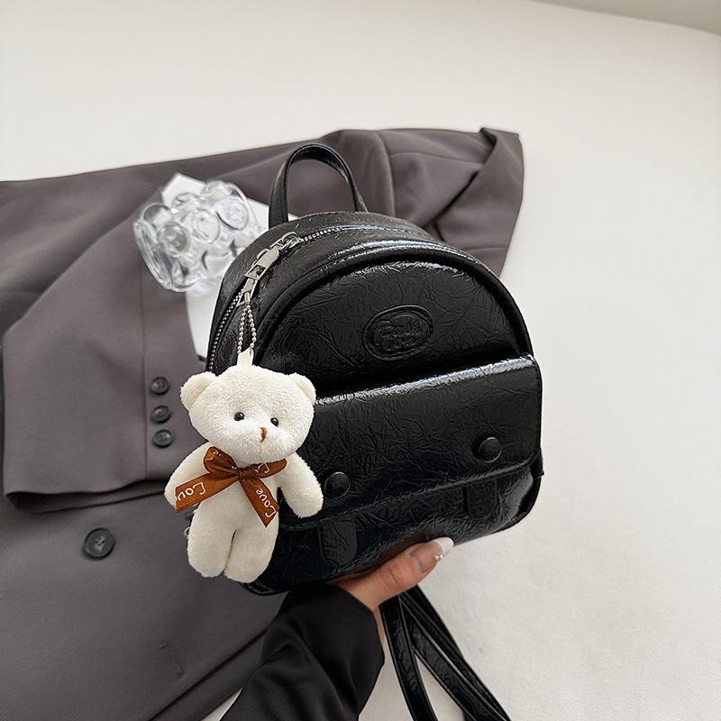 

Casual women s bag 2025 new fashion retro popular backpack women s large capacity simple shopping backpack tide чёрный