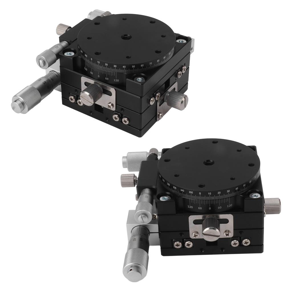 Etapă de poziționare liniară manuală XYR Micrometru cu 3 axe Reglarea rulmentului reglabil Platformă de alunecare