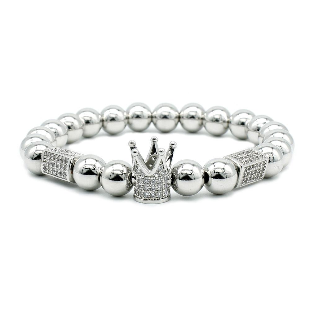 JYL TS Bracelet Magnetic Couple  Style Bonds Hearts And Mutual Fortune crown сланец синий