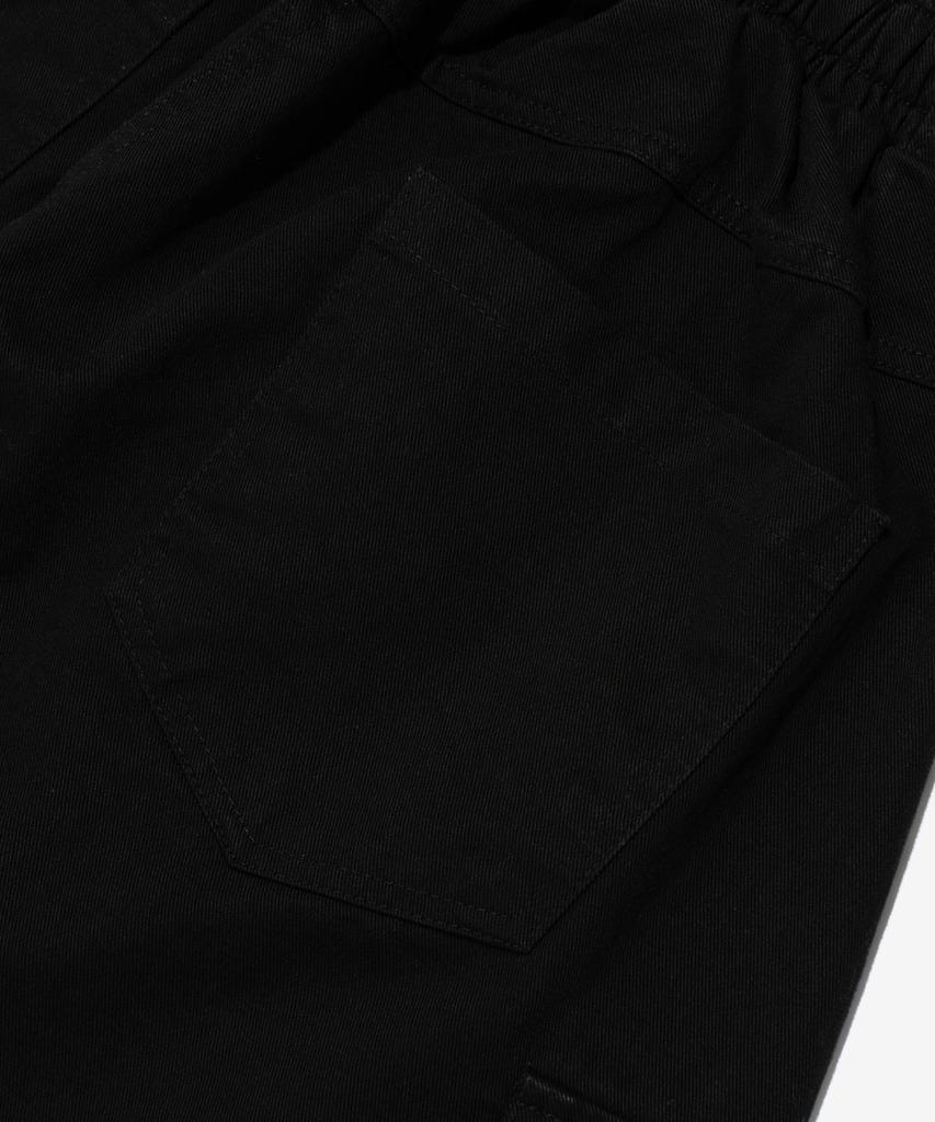CARGOBROS Washed Cotton Curved Big Cargo Pants (Black)