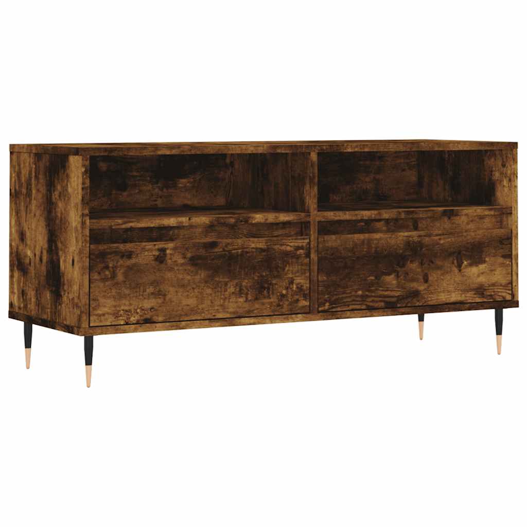 TV Cabinet Smoked Oak 100 x 34.5 x 44.5 cm Engineered Wood