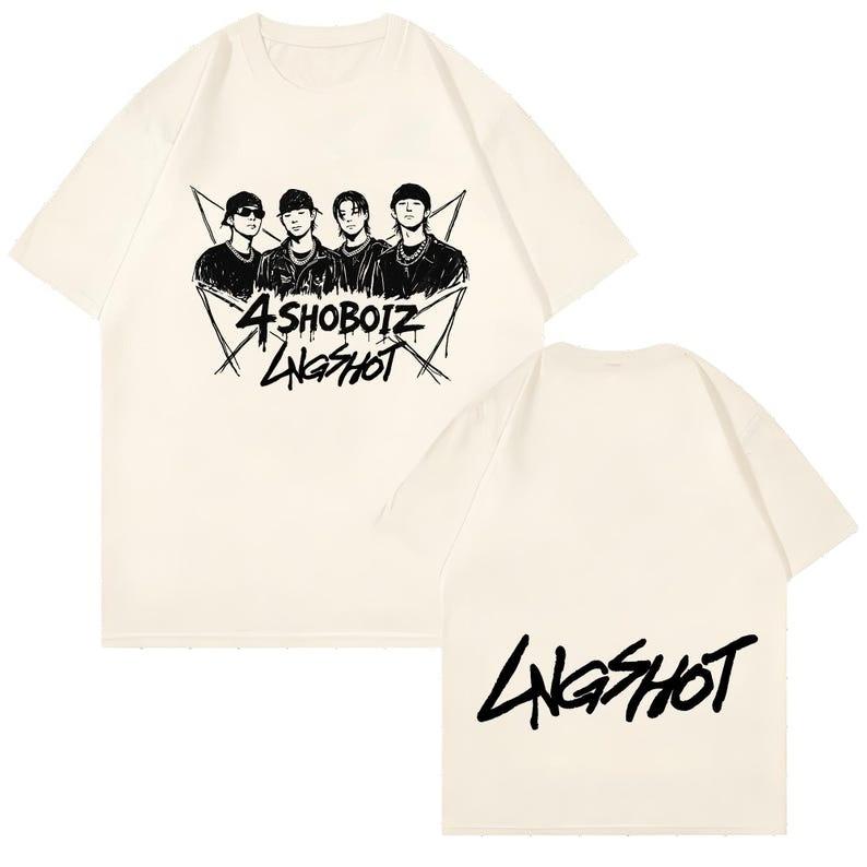 

2026 Summer Fashion Trendy Tee Men Women Vintage Top Lngshot 4shoboiz Mixtape T-shirt, K-pop Fan Merch Unisex Tee, LNGSHOT Kpop Shirt XXL