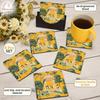 Tea Coasters Set of 6, Beautiful Design with Stand for Tea Cups, Coffee Mugs, and Glasses, Ideal for Diwali Gifting (Eden Garden)