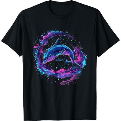 Dolphin Watercolor Sea Ocean Animal Ocean Sea Dolphin T-Shirt