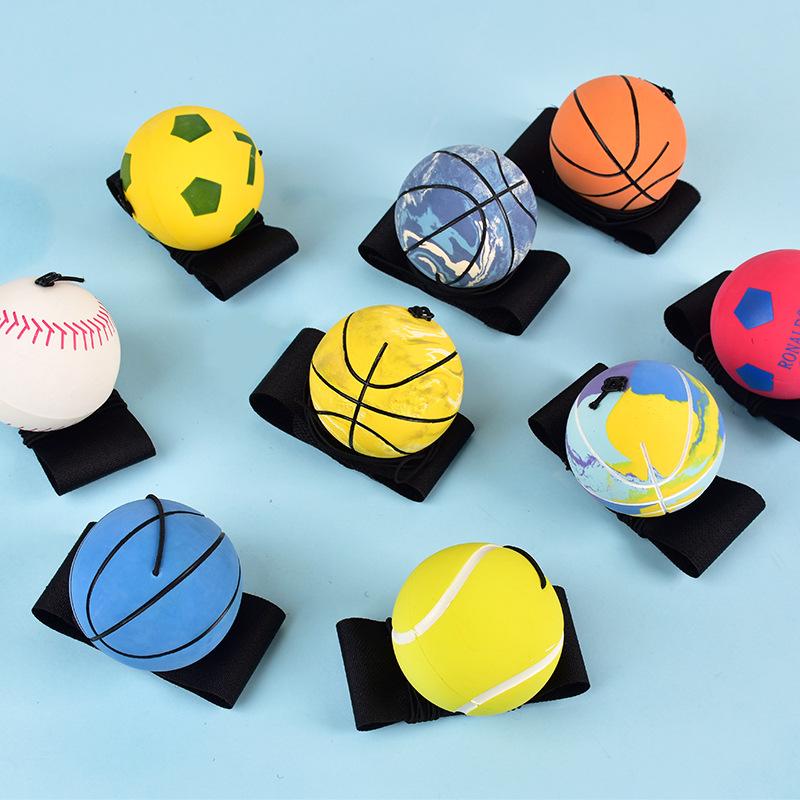 Wrist Elastic Ball Upgraded Version With Rope Rubber Throwing Ball Wrist Magic Ball Decompression Toy Hand Throwing Force Ball
